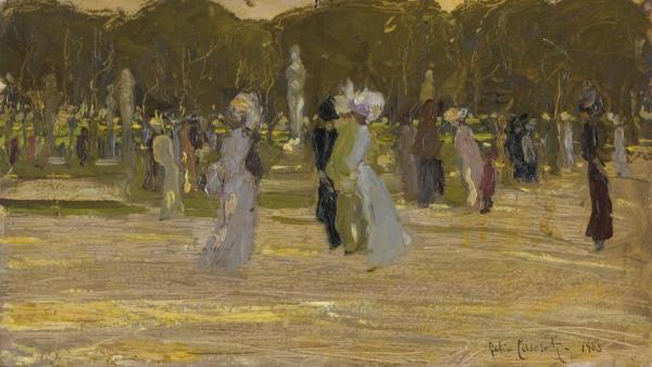 Passeggiata A Villa Caracciolo by Felice Casorati