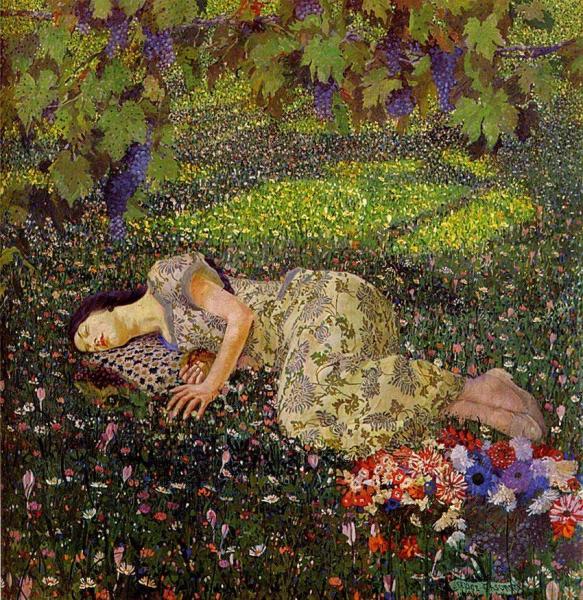 The Dream Of The Pomegranate by Felice Casorati
