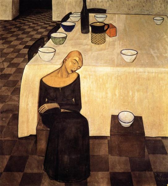 The Waiting by Felice Casorati