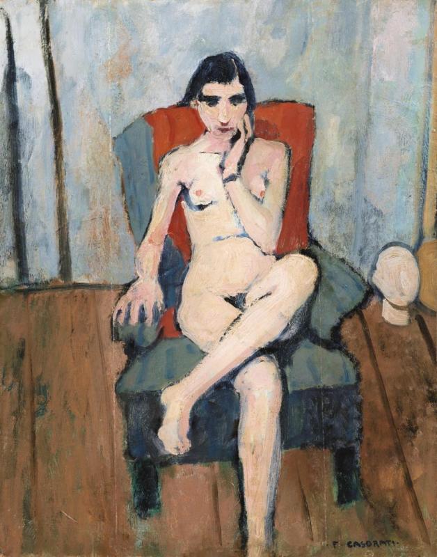 Nu Sur Un Fauteuil by Felice Casorati