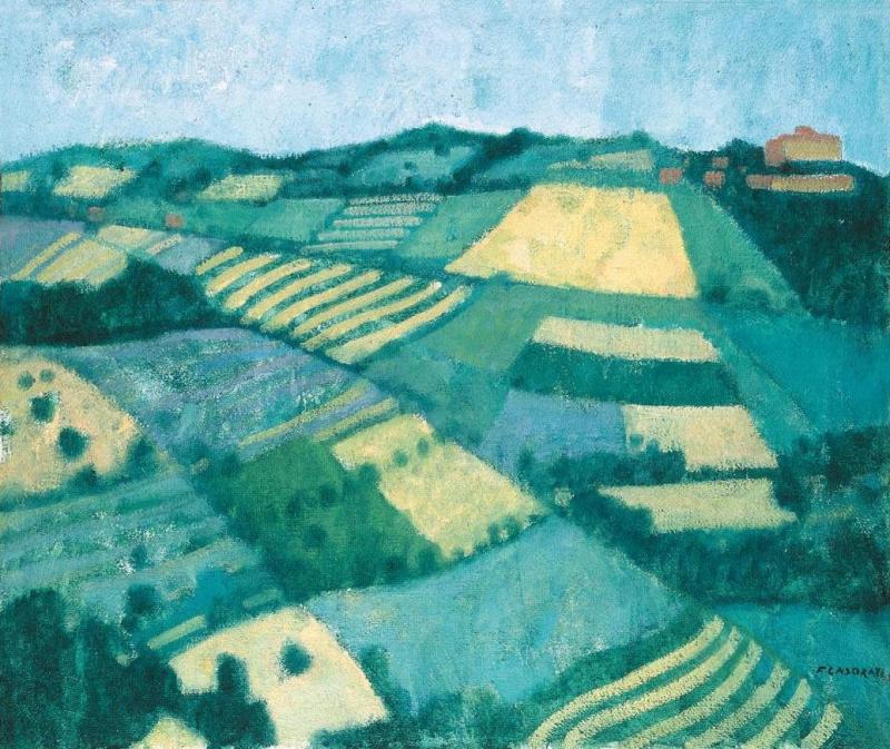 Paesaggio Verde, 1947 by Felice Casorati