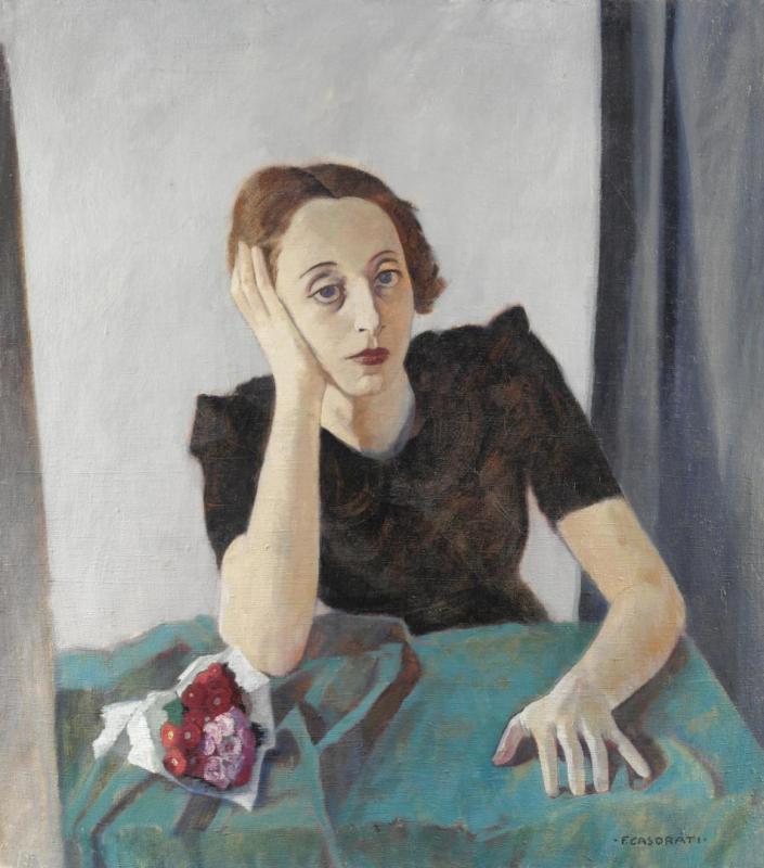 Ritratto Con Mazzetto Di Fiori O Ritratto Di Ada, 1941 by Felice Casorati