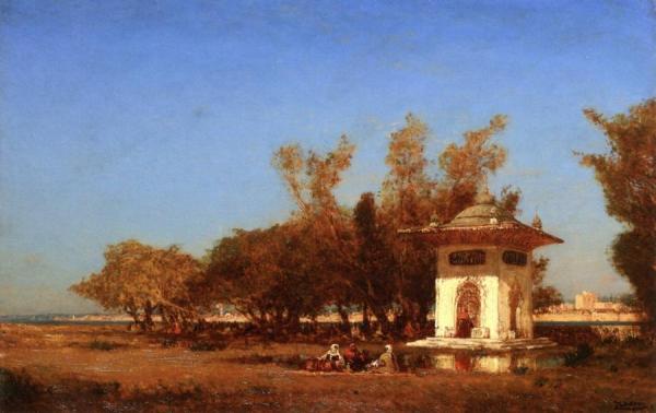 The Fountain Of The Sultan Mihrisah by Felix Francois Georges Philbert Ziem