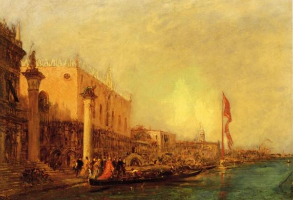 The Nobleman's Embarcation by Felix Francois Georges Philbert Ziem