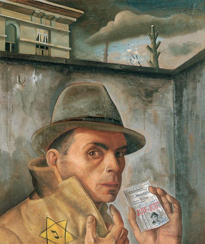 Felix Nussbaum Self Portrait With Jewish Identity Card, 1943
