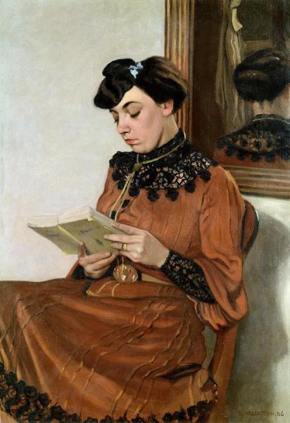 A Woman Reading by Felix Vallotton