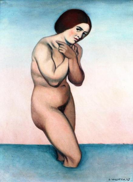 Bather Crossing Her Arms Over Her Chest by Felix Vallotton