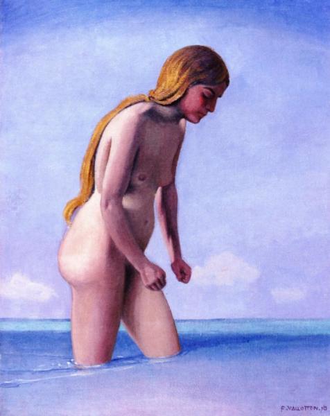 Blond Bather Walking In The Water by Felix Vallotton