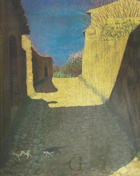 Deux Chats Passent by Felix Vallotton