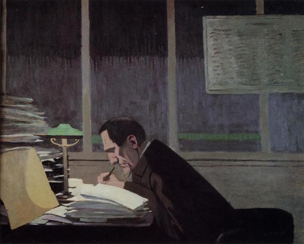 Felix Feneon At The Revue Blanche by Felix Vallotton