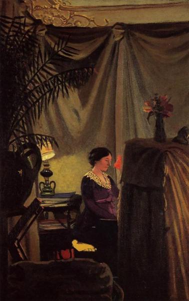 Gabrielle Vallotton At The Piano by Felix Vallotton