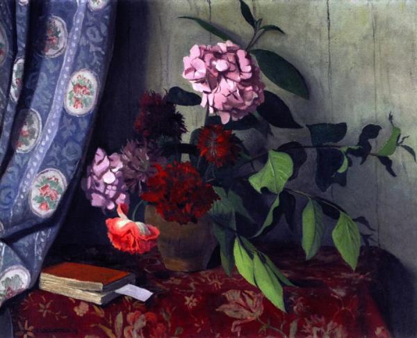 Hydrangea And Poppies by Felix Vallotton