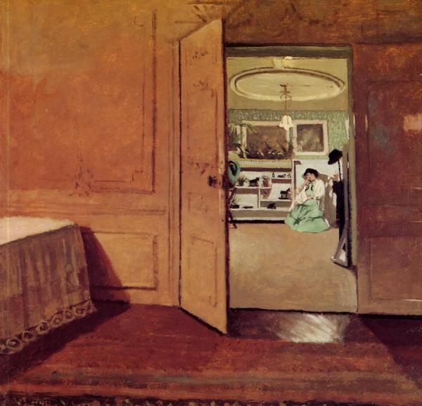 Interior, Vestibule By Lamplight by Felix Vallotton