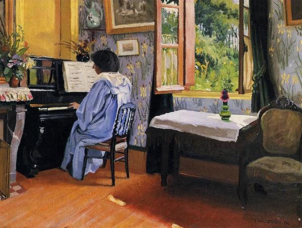 Lady At The Piano by Felix Vallotton