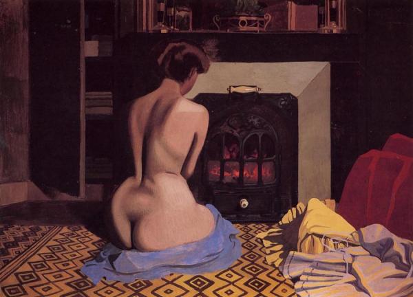 Nude At The Stove by Felix Vallotton