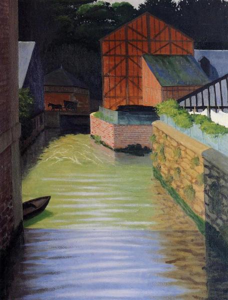 Part Of The Town Of Pont-audemer by Felix Vallotton