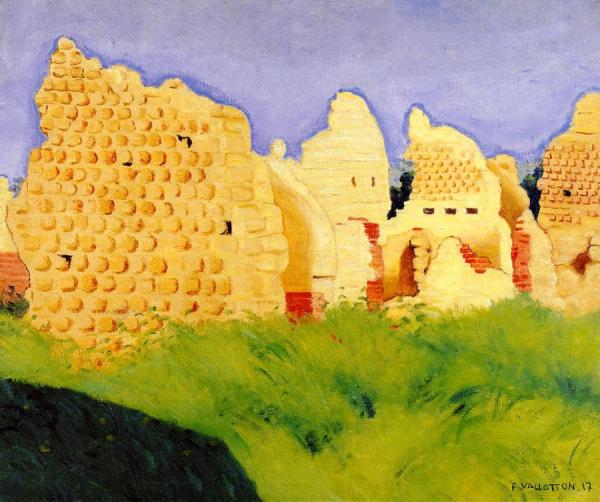 Ruins At Souain, Sunset by Felix Vallotton