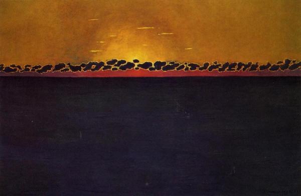 Sunset, Gray-blue High Tide by Felix Vallotton