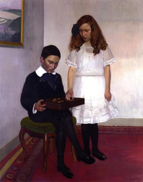 The Children Of Hans And Lisa Hahnloser by Felix Vallotton