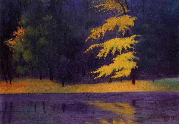 The Lake In The Bois De Boulogne by Felix Vallotton