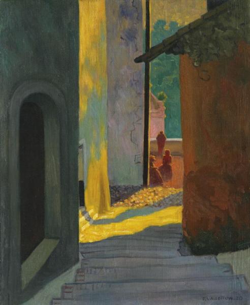 Vieille Rue De Cagnes, Soleil Couchant, 1920 by Felix Vallotton