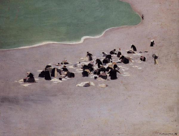 Washerwomen At Etretat by Felix Vallotton