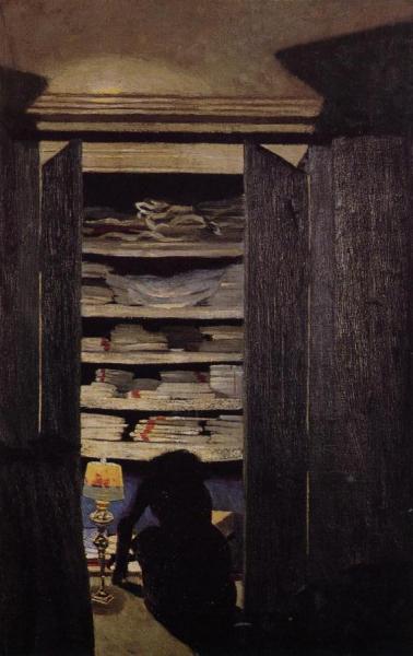 Woman Searching Through A Cupboard by Felix Vallotton