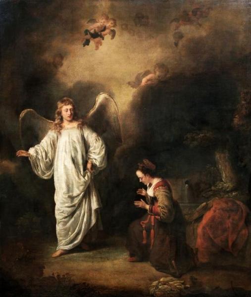 Hagar Meeting The Angel In The Desert by Ferdinand Bol