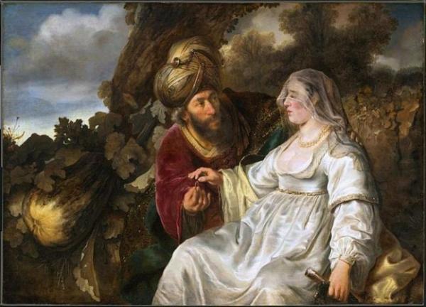 Judas And Thamar by Ferdinand Bol