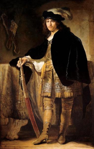 Ferdinand Bol Portrait Of A Young Man With A Sword