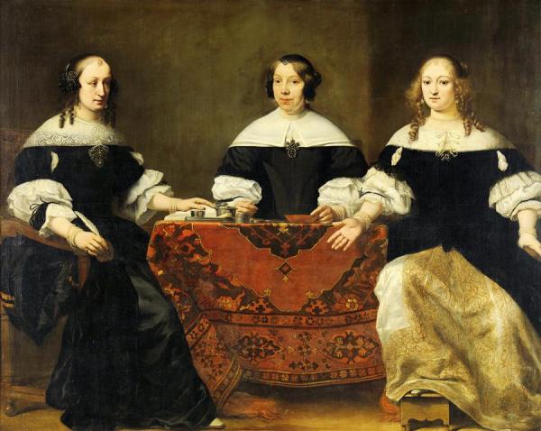 Portrait Of The Three Regentesses Of The Leprozenhuis, Amsterdam by Ferdinand Bol