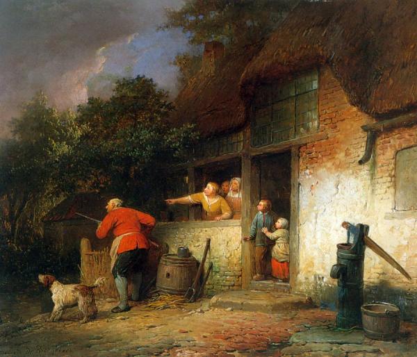 The Old Hunter by Ferdinand De Braekeleer Oil Painting Reproductions