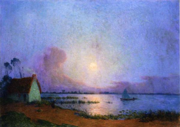 A Blue Evening Over The Grande Briere Marsh by Ferdinand Du Puigaudeau