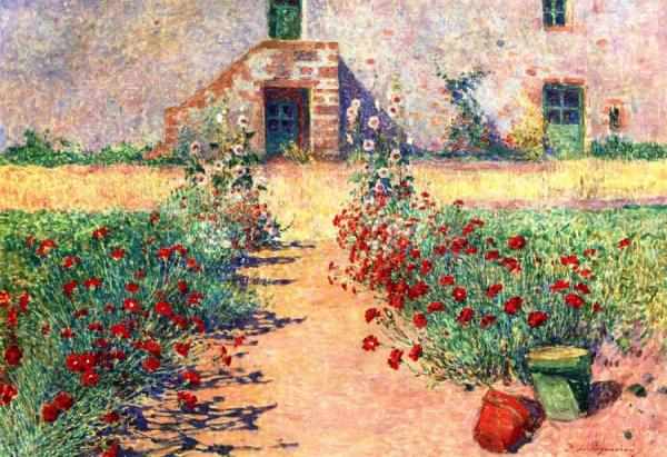 Aisle Of Carnations In Kervaudu by Ferdinand Du Puigaudeau