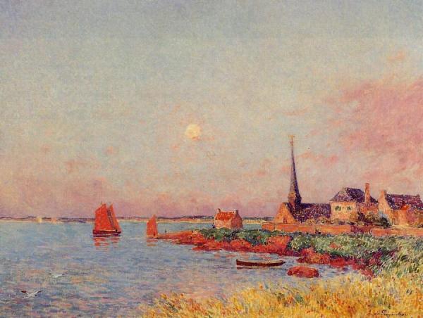 Ferdinand Du Puigaudeau Breton Village By The Sea