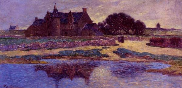 Kervaudu, View From The Marsh by Ferdinand Du Puigaudeau