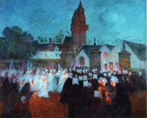 Procession At Nenvic by Ferdinand Du Puigaudeau