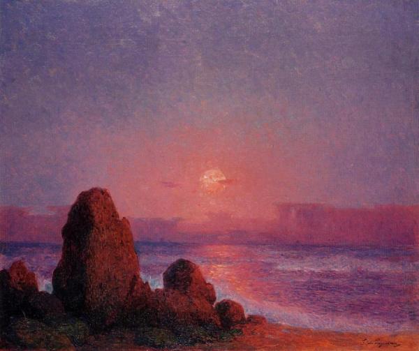 Sunset Of The Breton Coast by Ferdinand Du Puigaudeau