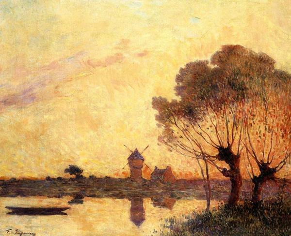 Sunset Over La Briere by Ferdinand Du Puigaudeau