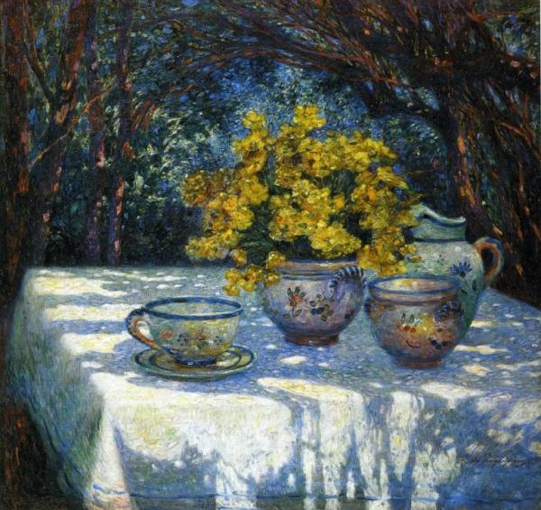 Table With Yellow Bouquet by Ferdinand Du Puigaudeau