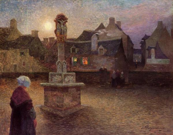 The Wayside Cross At Rochefort-en-terre by Ferdinand Du Puigaudeau