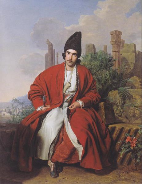 A Greek In A Red Coat by Ferdinand Georg Waldmuller