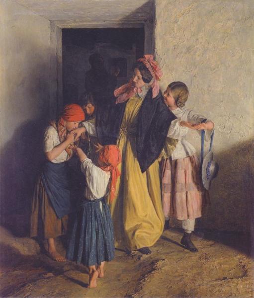 After Confirmation(the Departure Of The Godmother),1859 by Ferdinand Georg Waldmuller