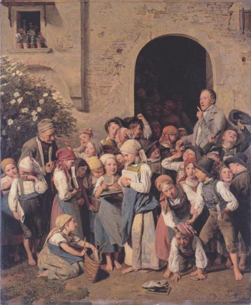 After The School by Ferdinand Georg Waldmuller