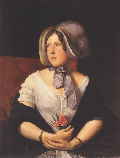Anna Countess Kinsky, Born As Countess Zichy,1847 by Ferdinand Georg Waldmuller