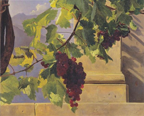 Grapes,1841 by Ferdinand Georg Waldmuller