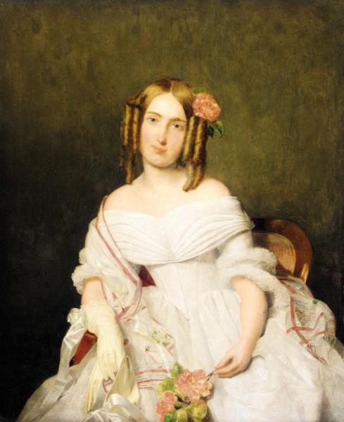 Ferdinand Georg Waldmuller Portrait Of Baron Von GÖcsy's Daughter