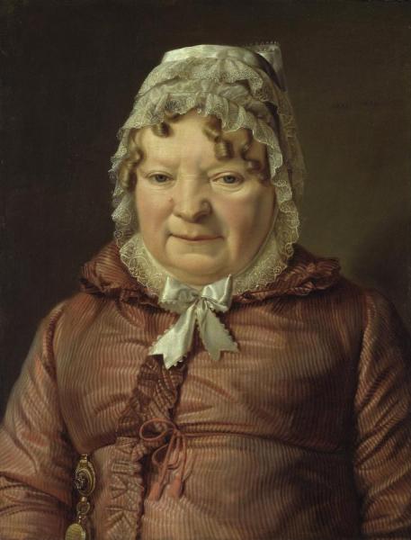 Portrait Of The Mother Of Captain Von Stierle-holzmeister by Ferdinand Georg Waldmuller
