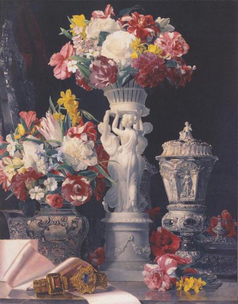 The Birthday Table,1840 by Ferdinand Georg Waldmuller