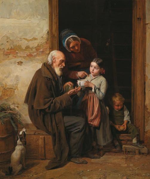 Ferdinand Georg Waldmuller The Charitable